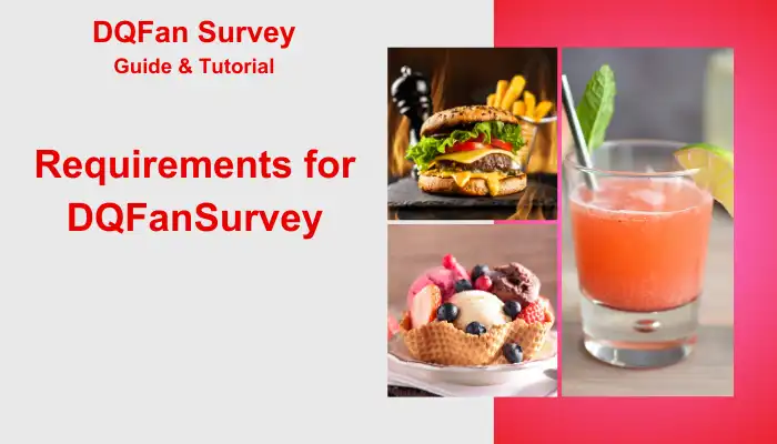 Requirements for DQFanSurvey Requirements for DQFanSurvey